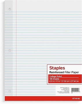 6 pack of Loose-leaf paper (100 sheet packs)