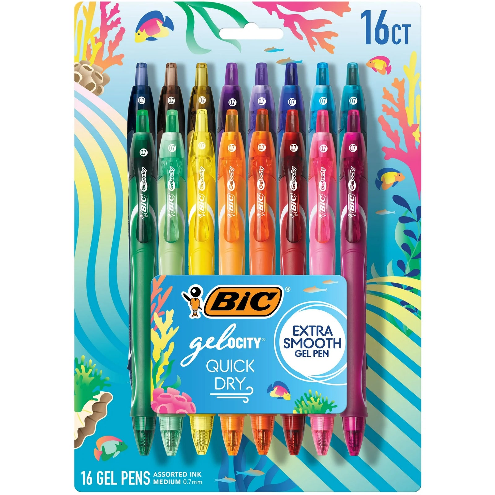 Gel Pens Assorted Colors, 16 Count