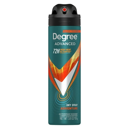 Degree Men Advanced Antiperspirant Deodorant Dry Spray for Men Adventure, 3.8 oz