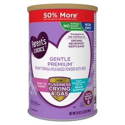 Parent's Choice Gentle Premium Baby Formula; For Fussiness, Gas and Crying