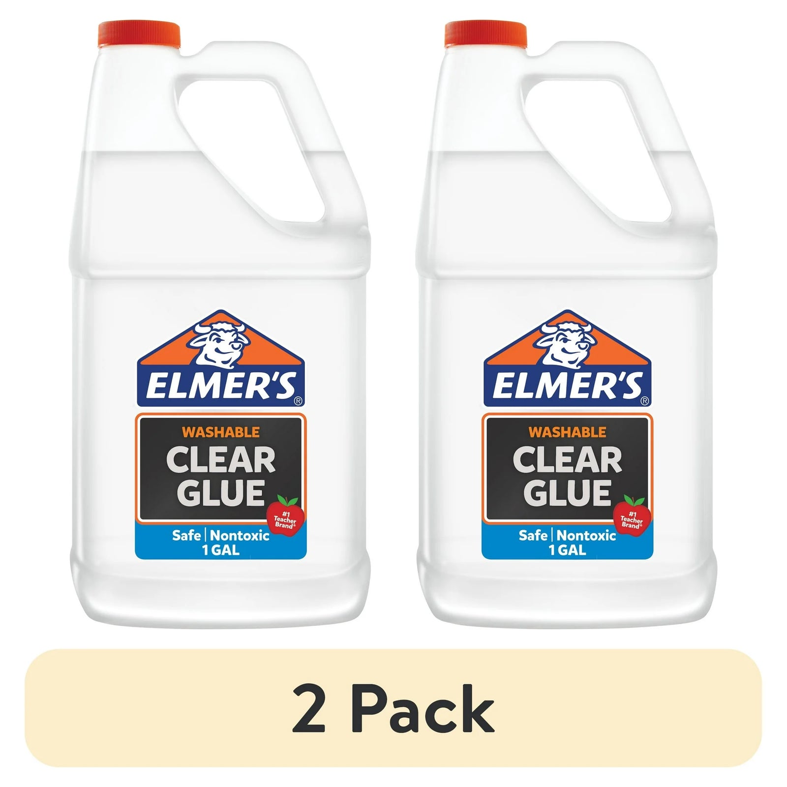 1 Gallon Liquid School Glue Washable, 2 Pack