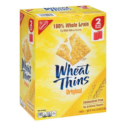 Nabisco  Wheat Thins, 100% Whole Grain, Thin Baked Crackers, 40 oz, 2-Pack