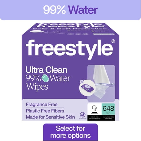 Freestyle Soft Baby Wipes for Sensitive Skin, Unscented, 9 Flip Top Packs, 648 Total Count