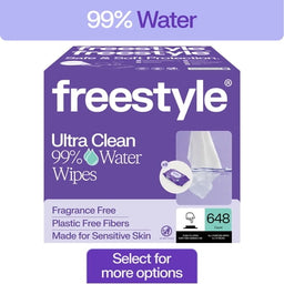 Freestyle Soft Baby Wipes for Sensitive Skin, Unscented, 9 Flip Top Packs, 648 Total Count