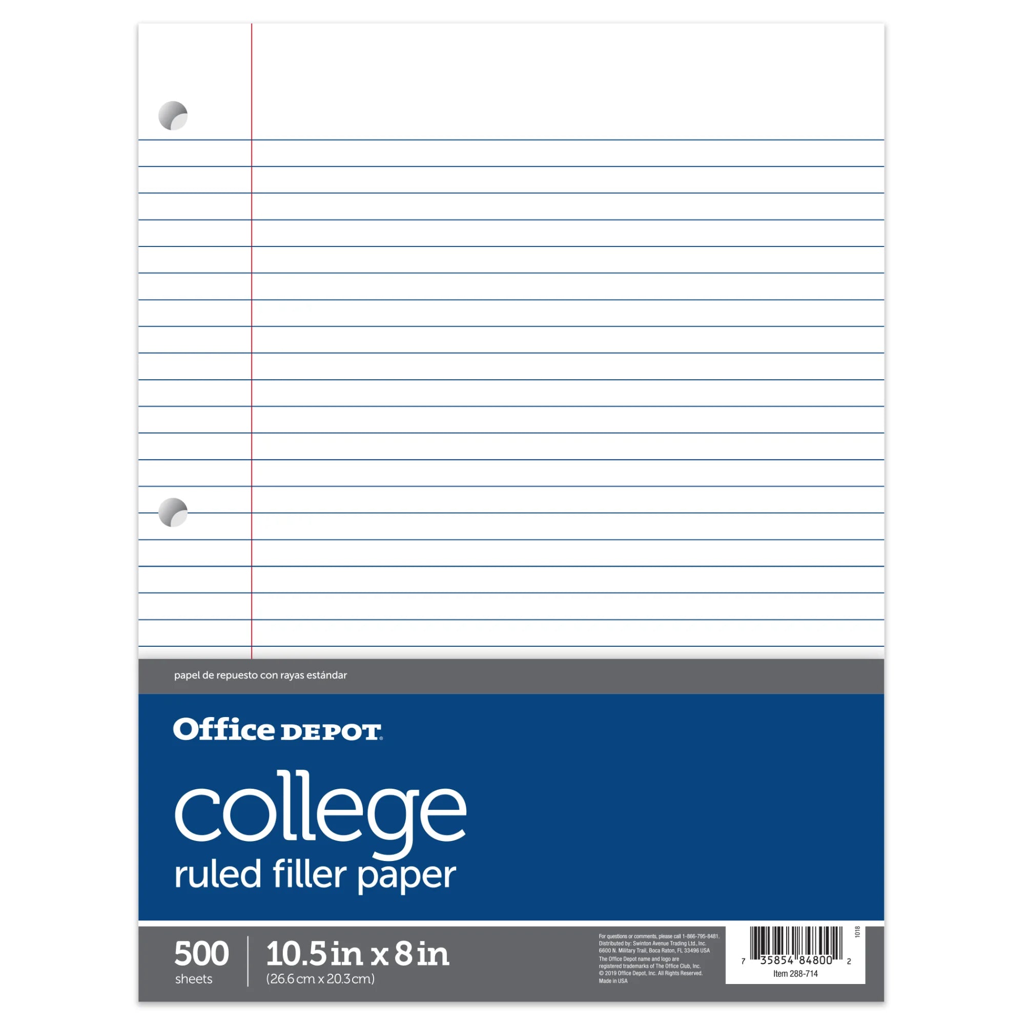 500 Sheet College rule Filler Paper
