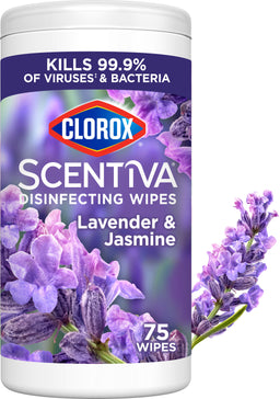 Clorox Scentiva 75-Count Lavender and Jasmine Disinfectant Wipes All-Purpose Cleaner