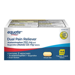 10 pk Pain Reliver dual action 250mg acetaminophen 125mg
