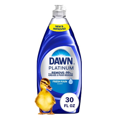 Dawn Fresh Rain Platinum Dish Soaps - 30 fl oz: Liquid, Multi-Surface, Removes Grease