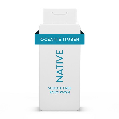 Native Body Wash for Men & Women - Ocean & Timber - Sulfate Free - 18 fl oz