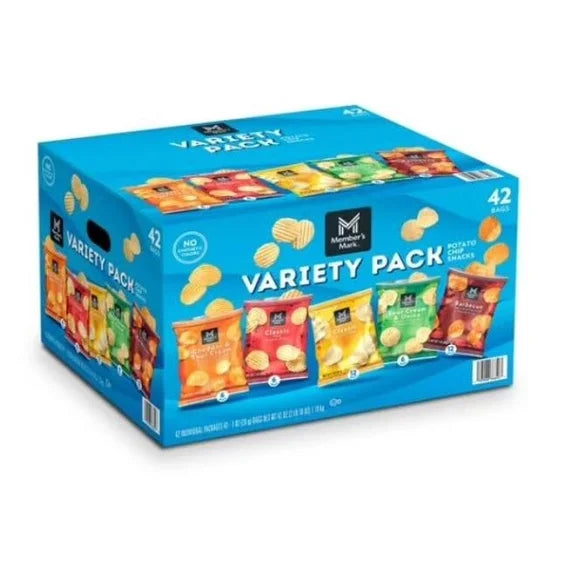 Potato Chips Variety Pack, 1 Ounce (Pack of 42)