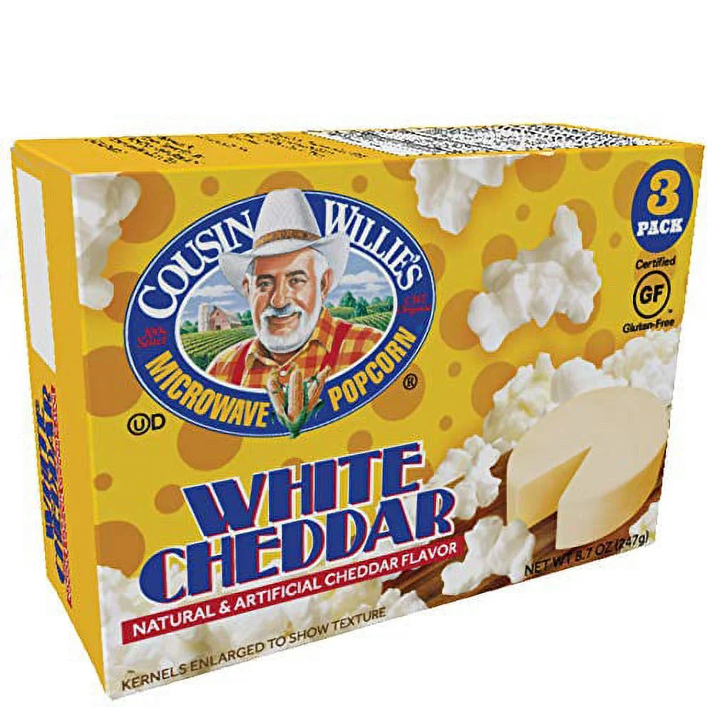 Cousin Willie's Simply Better White Cheddar Popcorn (3 Pack, 8.7oz)
