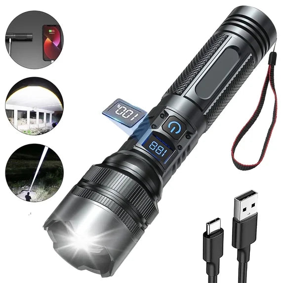Flashlight 150000 High Lumens Rechargeable Flash Light 2 Pack