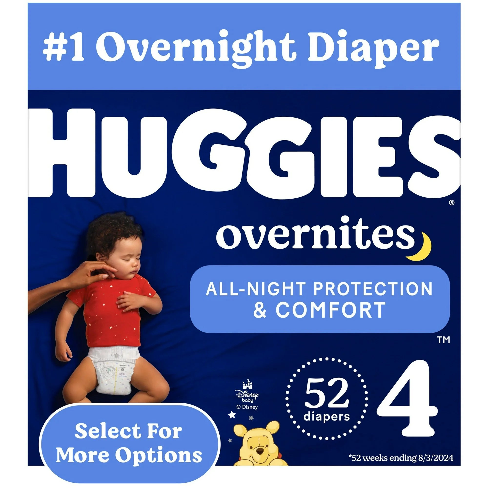 Diapers, Box, 52 Count, Size 4