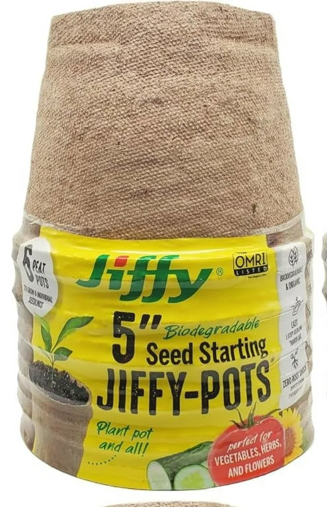 5" Seed Starting Pots 6 Count 4 pack