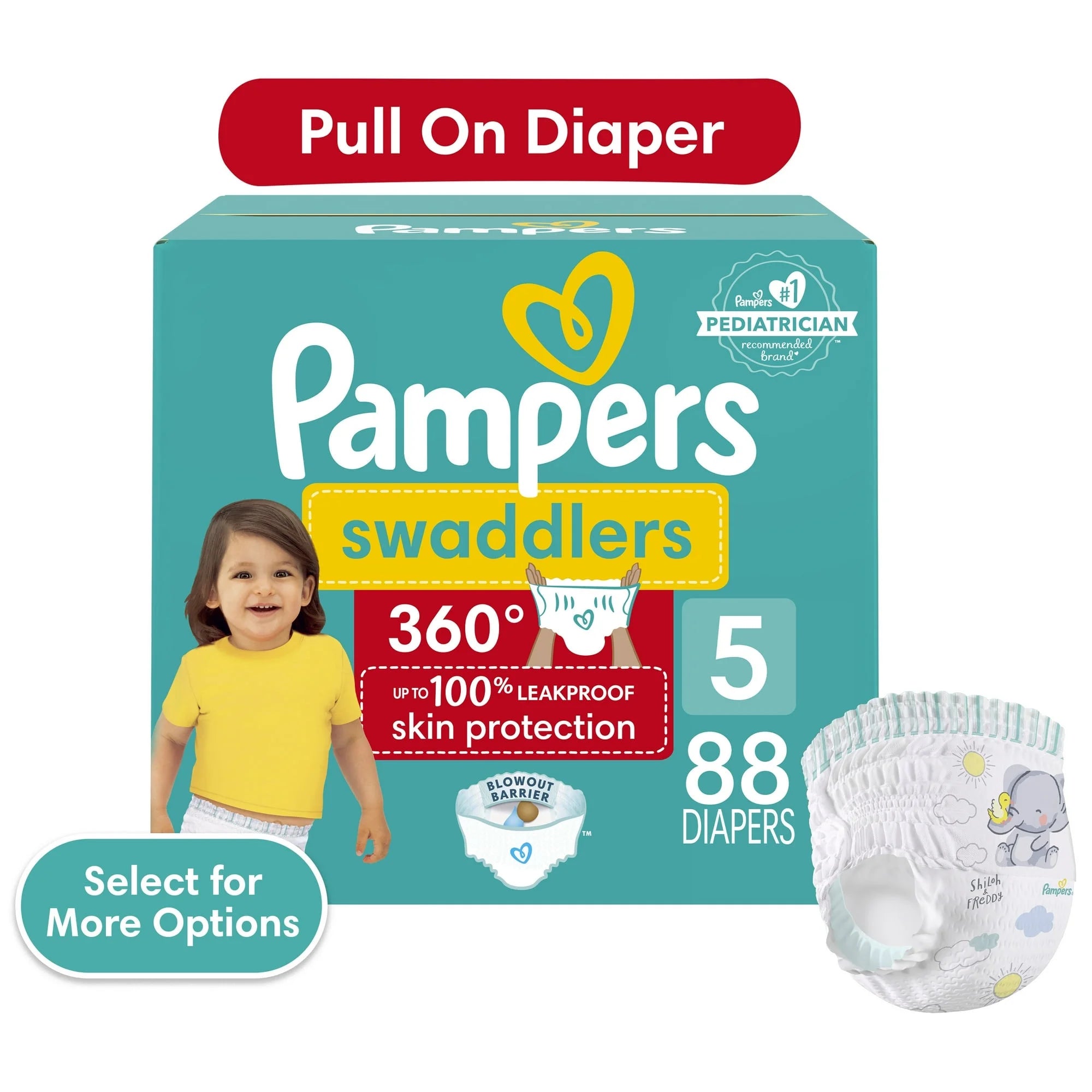 Diapers, Box, 88 Cou nt, Size 5