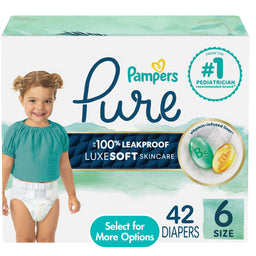 Diapers, Box, 42 Count, Size 6