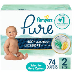 Diapers, Box, 74 Count, Size 2