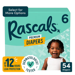 Diapers,Box, 54 Count, Size 6