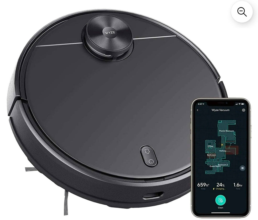 Wyze Wi-Fi Connected Robotic Vacuum with LiDAR Room Mapping