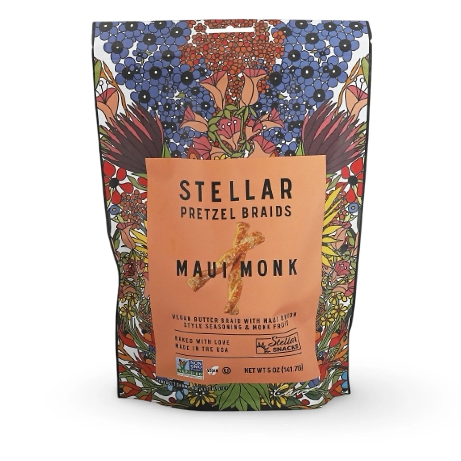 Stellar Pretzel Braids, Maui Monk Sweet Onion, 5 Oz (Pack of 6)