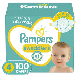 Diapers, Box, 100 Count, Size 4