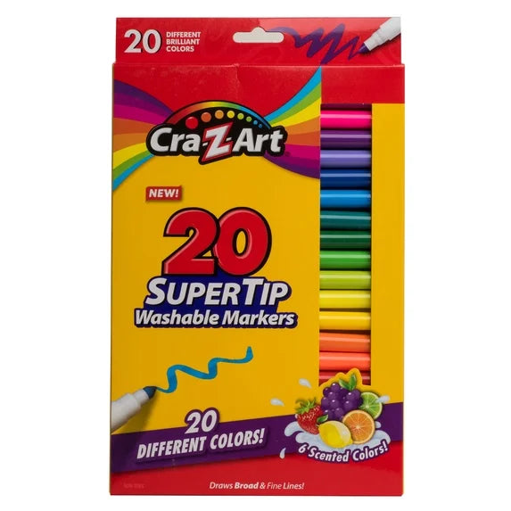20 ct. craz.art washable marker super tip