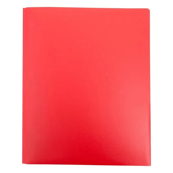 Generic 1pcs plastic folder with pockets&prong, assorted colors pocket folder