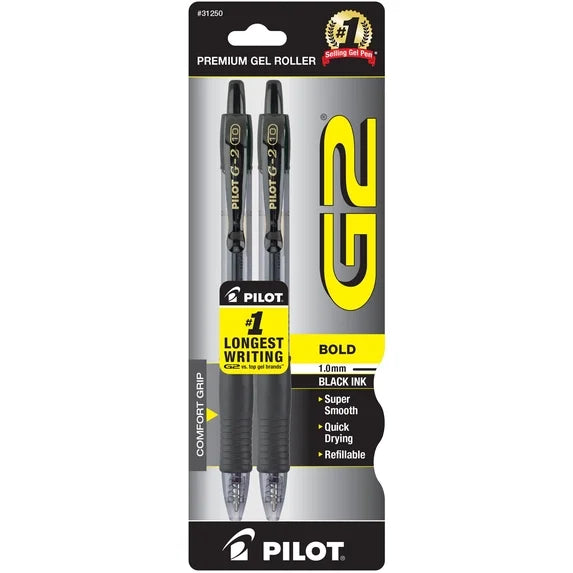 G2 pilot gel pens 2ct. 0.7mm