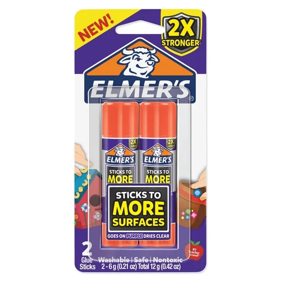 Elmers 2ct. washable glue sticks