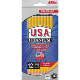 USA Titanium 12 ct No.2 Sharpened Pencils